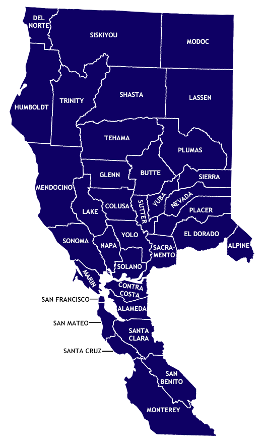 Map of Diagnostic Center Northern (DCN) Counties Served.